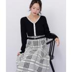 ワンピース チェックニットワンピース