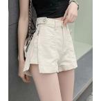 パンツ サイドジッパーショートパンツ レディース