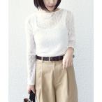 ショッピングcolors tシャツ SHIPS Colors:「手洗い可能」ストレッチ レース ボートネック トップス レディース