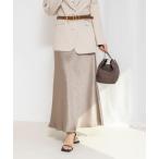 スカート ウォッシャブルサテンナロースカート