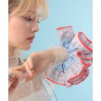 ショッピングシュシュ シュシュ ボリューム フリル ギンガムチェック ビッグシュシュ