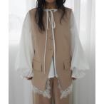 スーツ 2WAY CREW NECK LACE TAKE OFF VEST レディース