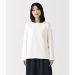 ショッピングボーダー tシャツ 婦人　太番手ボートネック長袖Ｔシャツ レディース