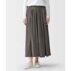 スカート 婦人　なめらか天竺編みギャザースカート