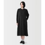 シャツワンピース 婦人　リネン　洗いざらし　長袖シャツワンピース