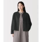 コート アウター 婦人　カポック混二重ガーゼ　キルトジャケット レディース