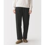 ショッピング無印 パンツ 婦人　洗いざらし　コットンイージーテーパードパンツ レディース