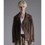 革ジャン ライダース 「GRANCY」Distressed Suede Rider's Jacket / ディストレストスウェードライダースジャケット