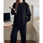 パジャマ ルームウェア 無地もこもこルームウェアセットアップ レディース