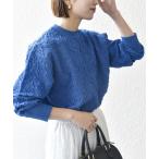 「SHIPS any」 長袖ニット ONE SIZE ブルー レディース