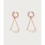 [ete] серьги ( обе уголок для ) FREE розовое золото женский 