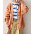 「SHIPS any」 ニットカーディガン ONE SIZE オレンジ レディース