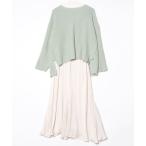 「SLOBE IENA」 コンビワンピース - グリーン レディース