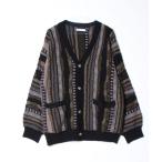 [FREAK'S STORE] вязаный кардиган LARGE черный мужской 