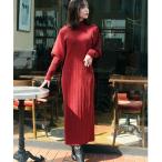 ショッピングニットワンピース 「anuans」 ニットワンピース FREE レッド レディース