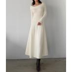 「Louere」 ニットワンピース SMALL アイボリー レディース