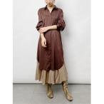「SNIDEL」 シャツワンピース FREE ブラウン レディース