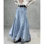 デニムスカート 「まるでデニム見え！/紫外線カット/接触冷感」マルデニイレヘムスカート
