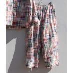  широкий брюки брюки MIL Easy Patchwork Madras мужской 