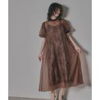 「niana」 半袖ワンピース M ブラウン レディース