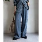 「DouDou」 デニムパンツ 38 ブルー レディース