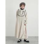 ワンピース 「S/Mサイズ」切替配色刺繍ワンピース