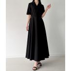 「junoah」 半袖ワンピース LARGE ブラック レディース