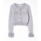 「dazzlin」 ニットカーディガン FREE グレー レディ