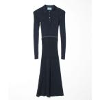 「PRADA」 ニットワンピース 38 ネイビー レディース