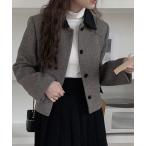 [DAY CLOSET] пальто с отложным воротником M Brown женский 