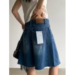 ショッピングハーフパンツ レディース 「Didot.showroom」 デニムハーフパンツ S ブルー レディース