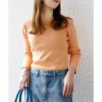 「SHIPS any」 長袖ニット ONE SIZE オレンジ レディース