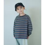 ショッピング服 tシャツ マルチボーダー Tシャツ / キッズ  100cm-160cm キッズ 子供服 男の子 女の子