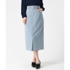 ショッピングミモレ丈 スカート 2026春夏新作 ポケット配色ベルト付きタイトスカート