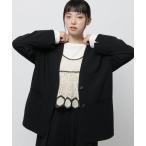 ジャケット ノーカラージャケット 洗えるノビノビジャケットカーデ レディース