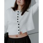 ニット セーター organicRIBショートニットカーデ レディース