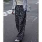 ショッピング花柄 パンツ 小花柄ワイドパンツ レディース