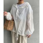 ブラウス シャツ 「mizuiro ind/ミズイロインド」 別注 フード付き ワイドシルエット プルオーバーシャツ レディース