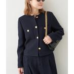 ジャケット ノーカラージャケット Tweed ブレザー レディース