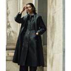 コート アウター スムースクロス ベルテッドガウンコート レディース