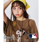 「DOUBLE NAME」 半袖Tシャツ FREE ブラウン レディース