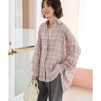 ブラウス シャツ 限定展開　ビッグシルエット チェック ボリュームシャツ レディース
