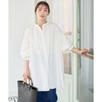 ショッピングパフスリーブ ブラウス シャツ 限定展開　インド コットン ツイル シャーリング パフスリーブ ブラウス レディース