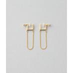 イヤリング 「プッシュイヤリング」 チェーン レディース