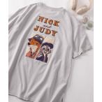 tシャツ 「71」「Disney/ディズニー」ズートピア サガラ刺繍 クルーネックTシャツ/バックプリント/レディース（S） レディース メンズ