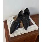 パンプス クロスストラップフラットシューズ