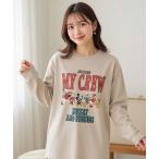 tシャツ 「DISNEY/ディズニー」ミッキーマウスプリントロングスリーブＴシャツ レディース