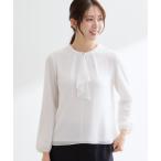 ブラウス シャツ フロントフリルシフォンブラウス レディース