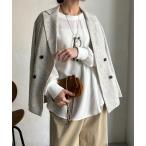 ブラウス シャツ 袖リブバックボタンジョーゼットプルオーバー レディース