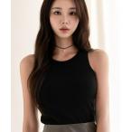 キャミソール おしゃれもブラもね。BRAmoneなら一枚でナチュ盛りが叶う！アメリカンスリーブリブタンクトップ（ノンワイヤーtype）